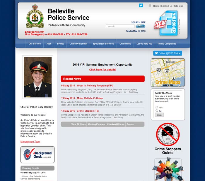 Police services website